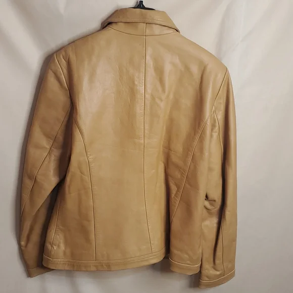 Women Ambition Leather Jacket, Size XXL, Color Cognac - Picture 5 of 9